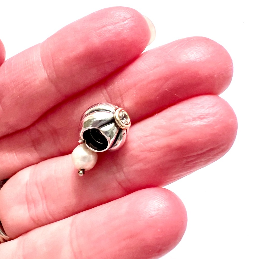 Authentic retired Pandora hanging pearl charm